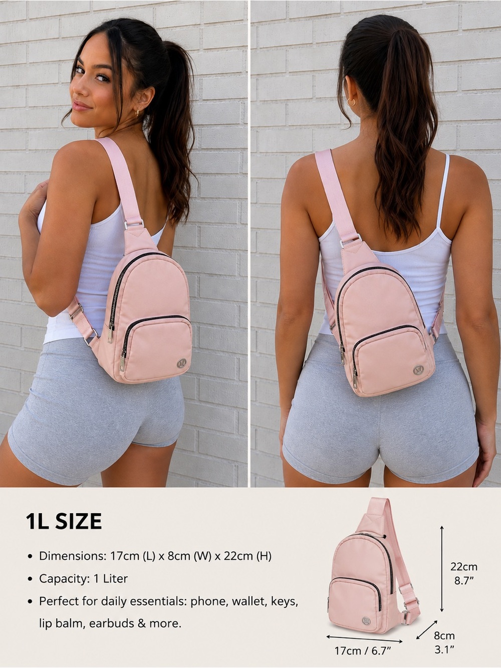 lululemon athletica Compact Everywhere Small Sling - Light Pink